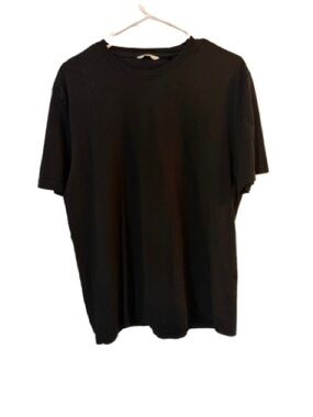 C&A Men’s Black Short Sleeve Cotton Crew Neck T-Shirt Size L- Minimalist Basic